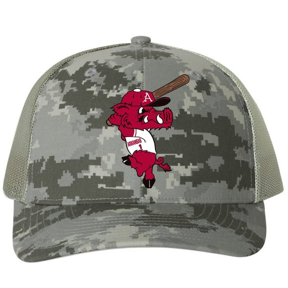 Ribby at Bat 3D Patterned Snapback Trucker Hat- Military Digital Camo - Picture 1 of 3